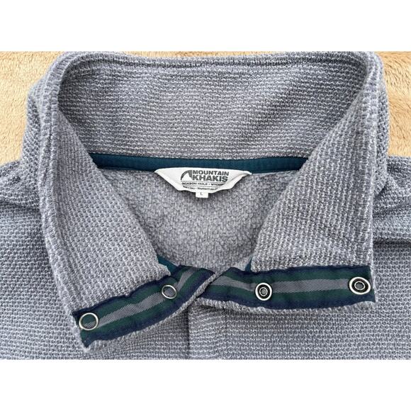 Mountain Khakis 1/4 Snap Pullover Sweater Sweatshirt Gray Men’s Size Large - Picture 3 of 6